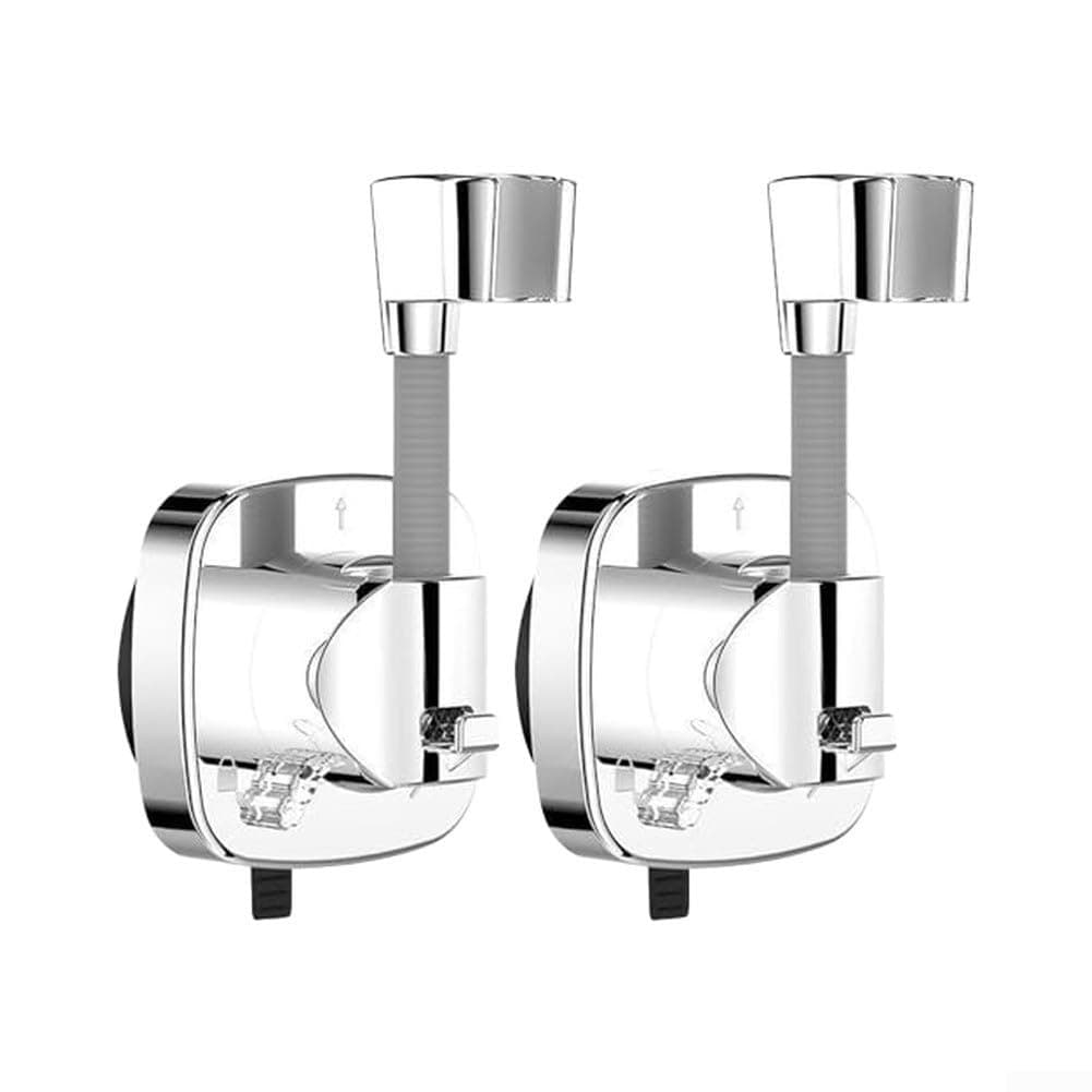 No Drill Shower Head Holder Adjustable 70cm Silver