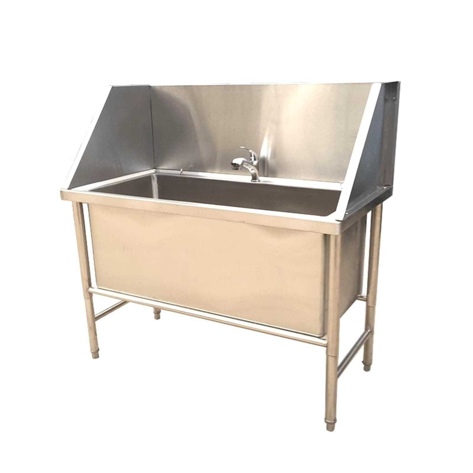 Dog Grooming Tub, Professional Stainless Steel Pet Dog Bath Tub, with Faucet Accessories Dog Washing Station,Stainless Steel Sink, Dog Washing Station for Home(100cm)