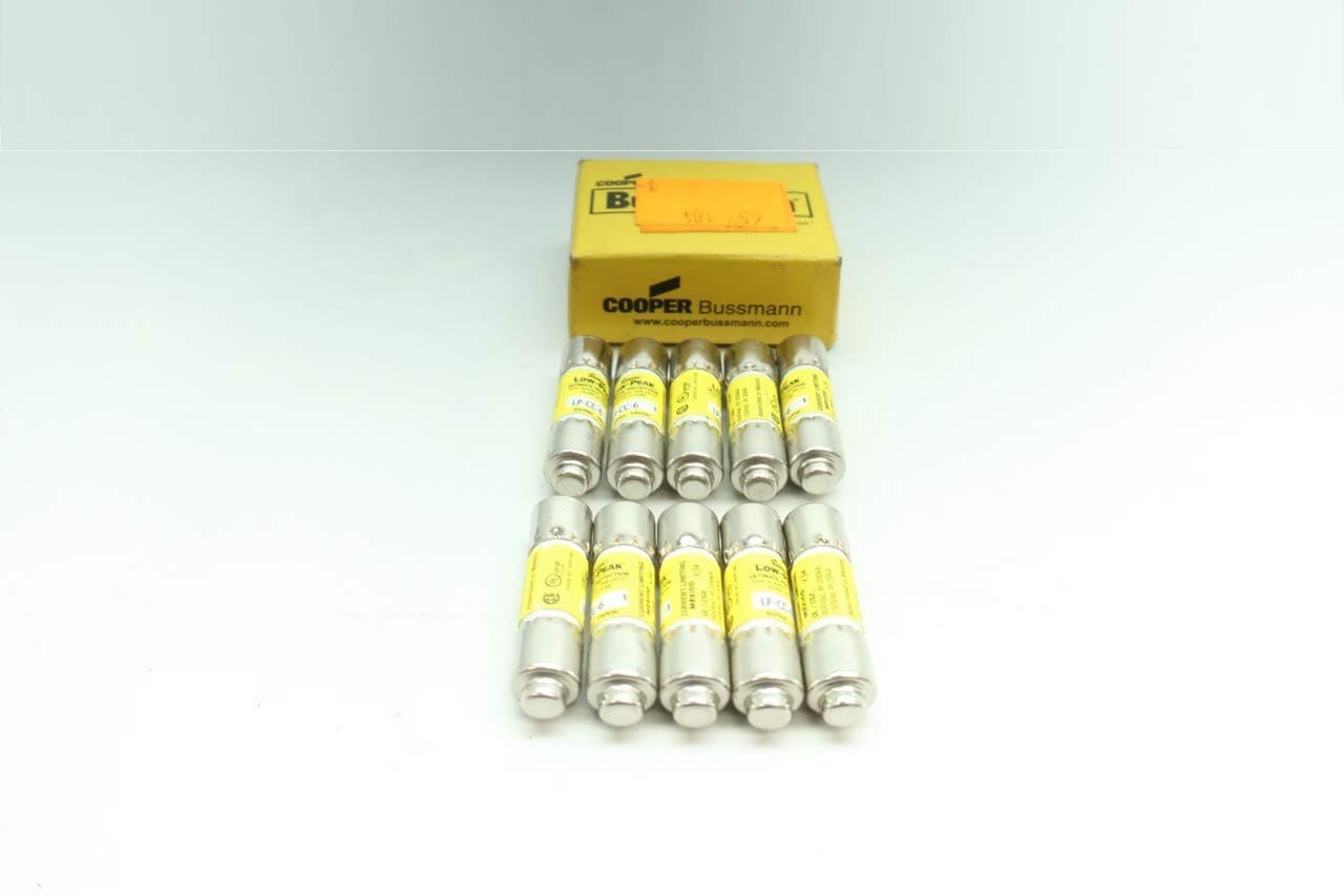 BUSSMANN LP-CC-6 Low Peak Class CC Fuse 0.6A 600V-AC (Box of 10)