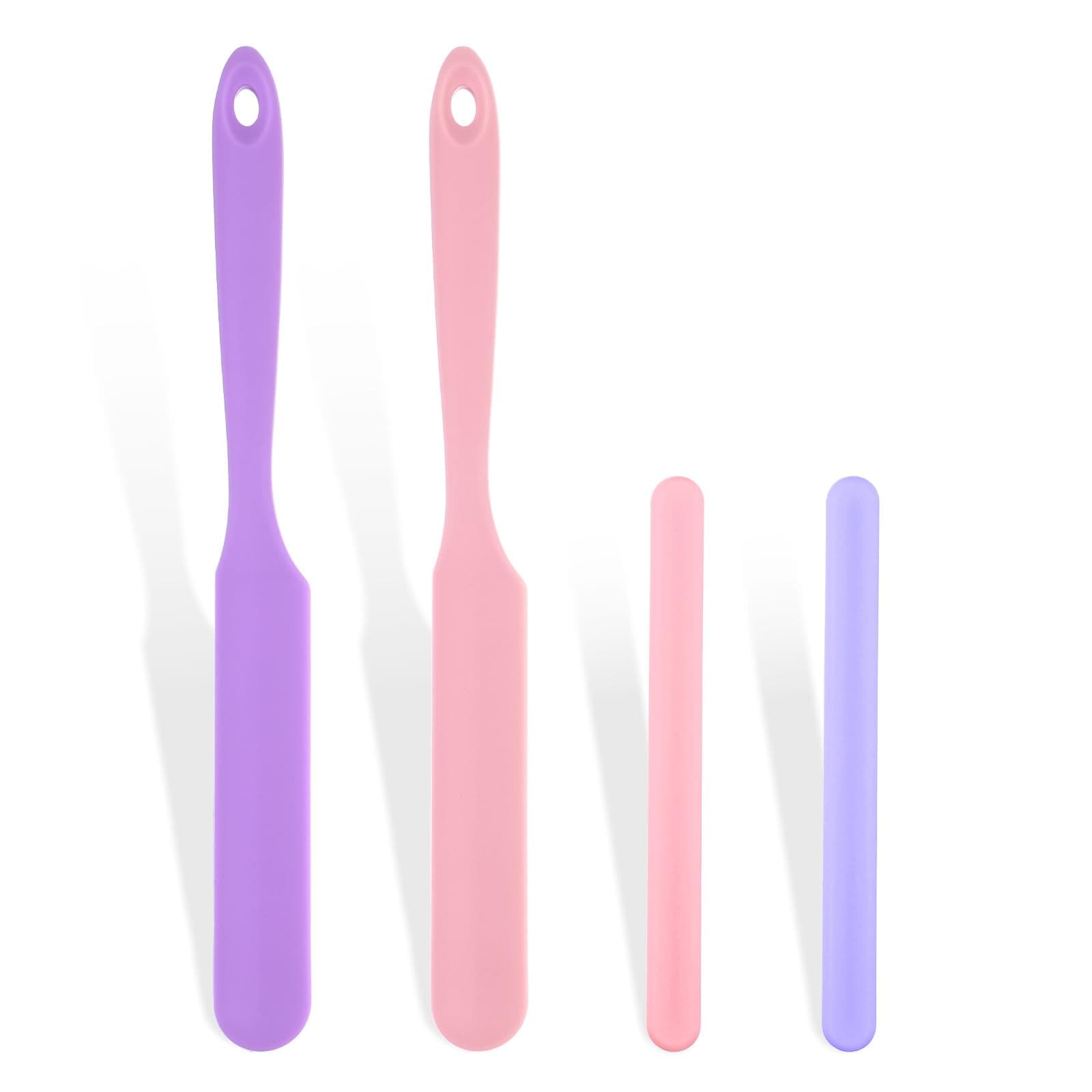 4PCS Silicone Wax Applicator Non Stick Wax Spatulas Silicone Waxing Sticks Popsicle Sticks for Waxings Reusable Waxs Stick Beauty Cosmetics Waxing Applicator for Home Salon Body Use