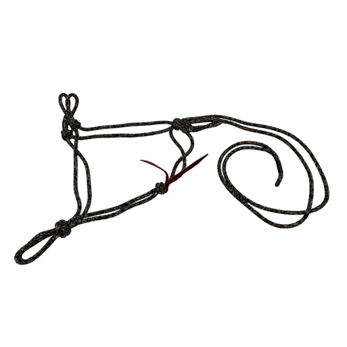 Parelli Horseman's Strong Lightweight Simple Knots Everyday Use UV Resistant Thin Smooth Yachting Braid Polyester Horse Rope Halter with Leather Poppers, Pony/Weanling, Vaquero