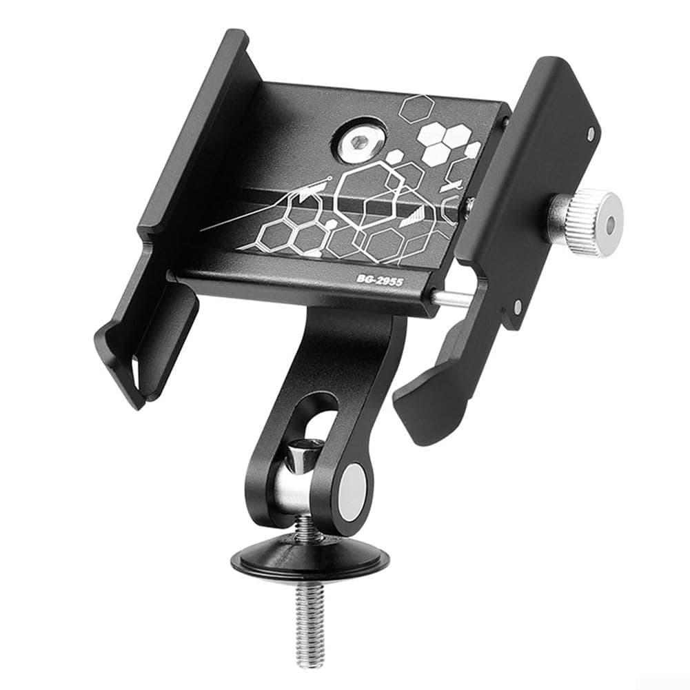 Bicycle Stem Mount Phone Holder Made Of Aluminum Alloy For 3.5 To 7.2 Inch Devices With 360 Degree Rotation
