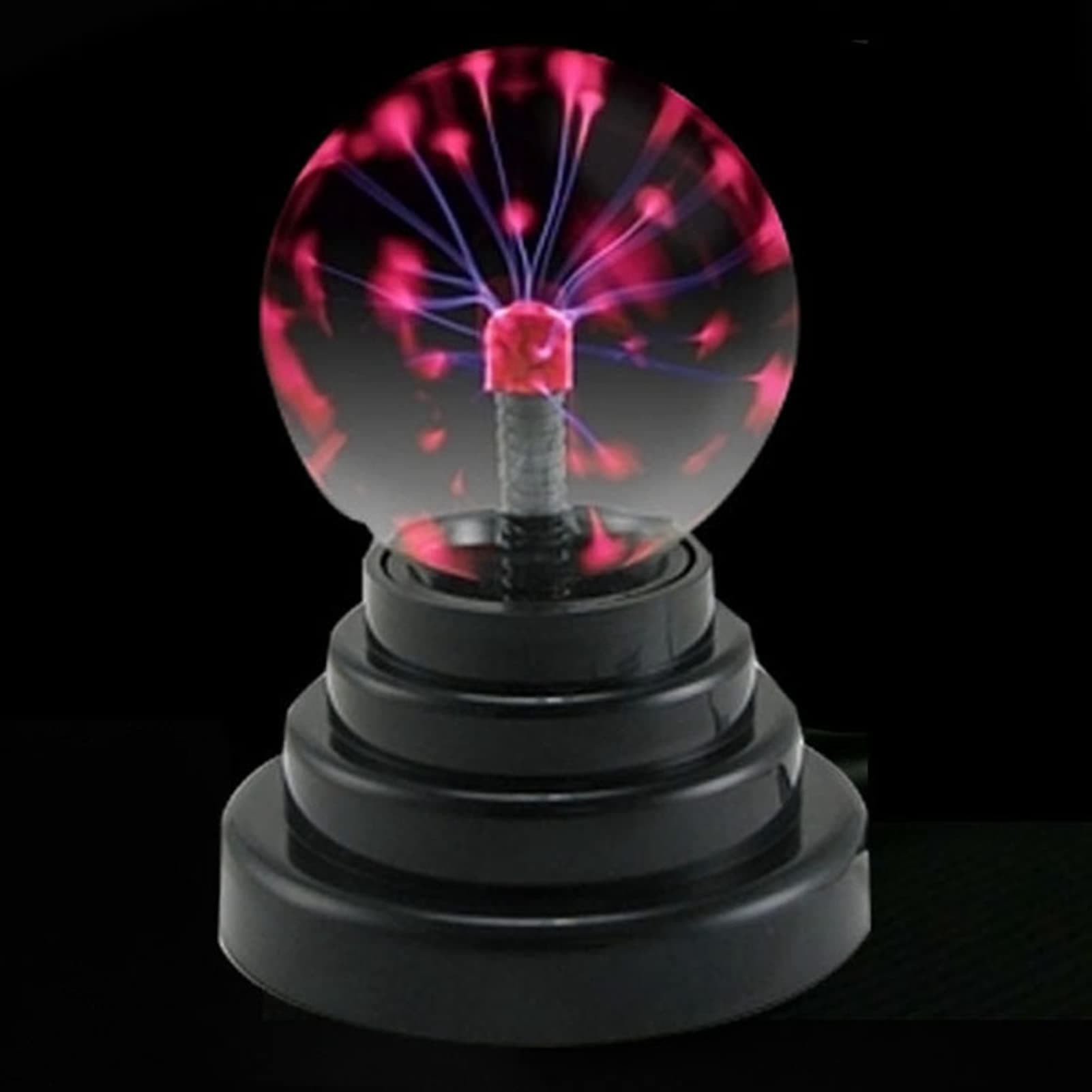LUCKDANO 3 Inch Plasma Ball Lamp - Touch Sensitive Decorative Light with Air Purifying Function - Perfect Parties and Home Decor