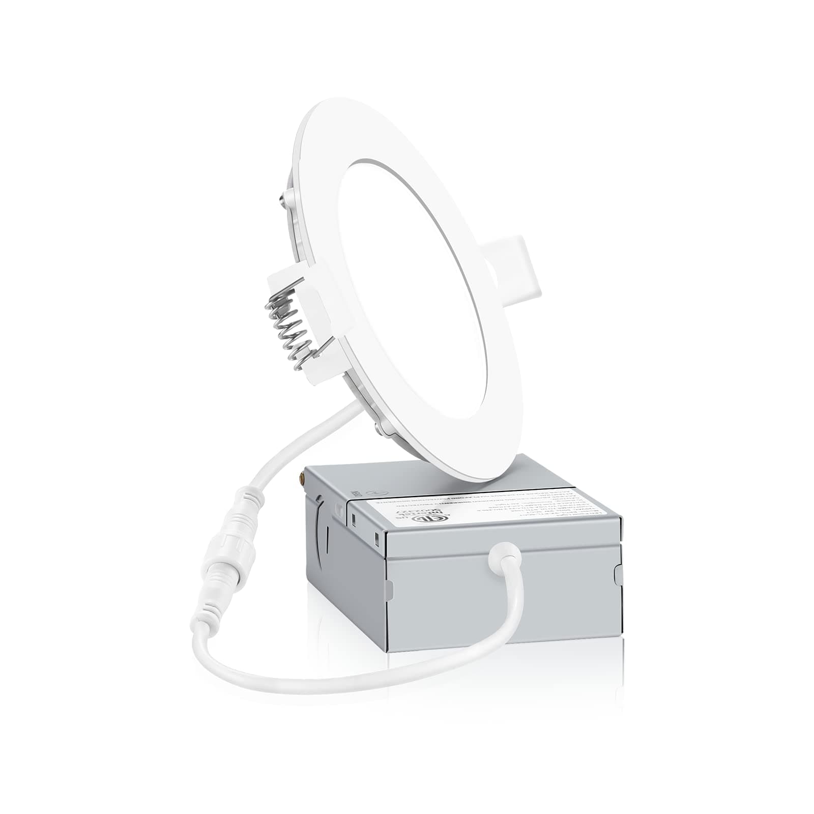 INCARLED 4Inch 6Pack 4000K LED Recessed Slim Pot Light with Junction Box