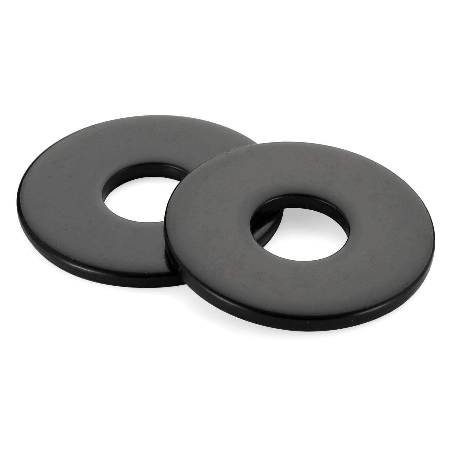 Arandelas planas M5 x 14,7 mm OD (acero inoxidable 304), acabado negro, 50 unidades