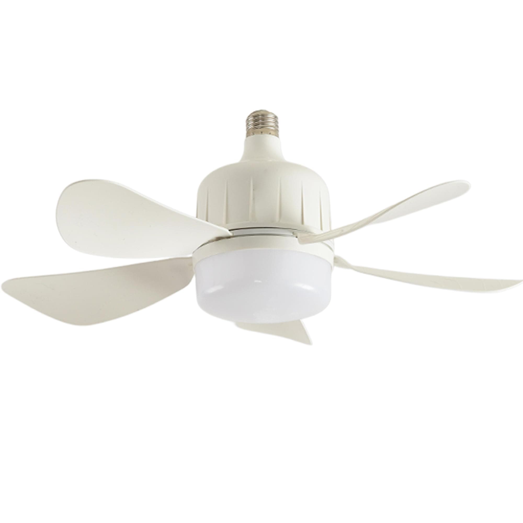 17.71 inch Socket Fan Light Ceiling Fan with Lights, Remote Control, LED Light Bulb E26 Base, Plug Screw in Ceiling Fan in Light Socket for Bedroom, Kitchen, Living Room, Balcony(white)