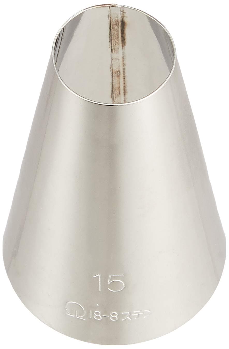 Endo Shoji WKT32015 No.15 Commercial Base Round 18-8 Stainless Steel, Made in Japan