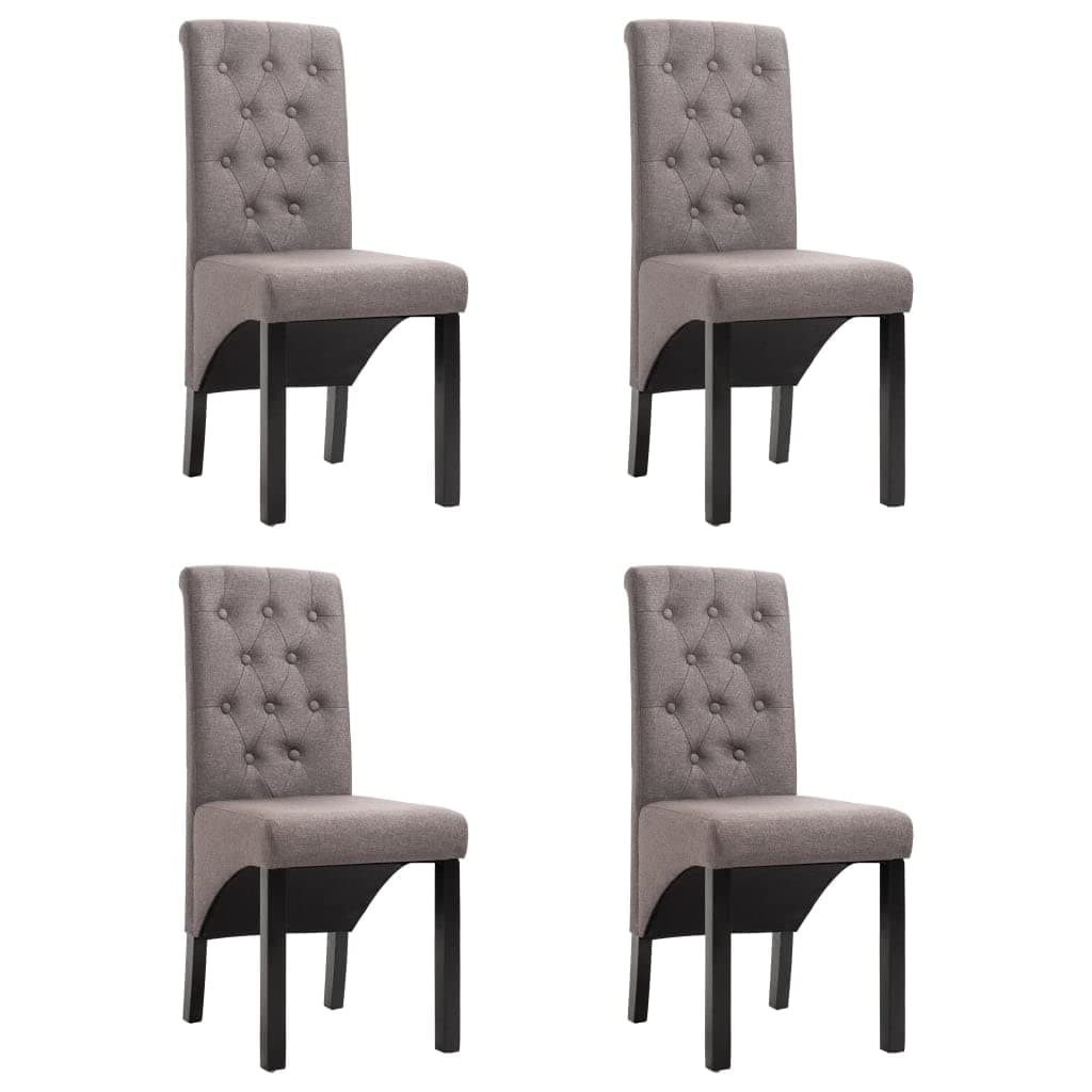 ROMHZKS Dining Chairs 4 pcs Taupe Fabric, Kitchen Chairs, Dinner Chairs, Seating for Dining, Comfortable and Stylish Seating for Home and Office