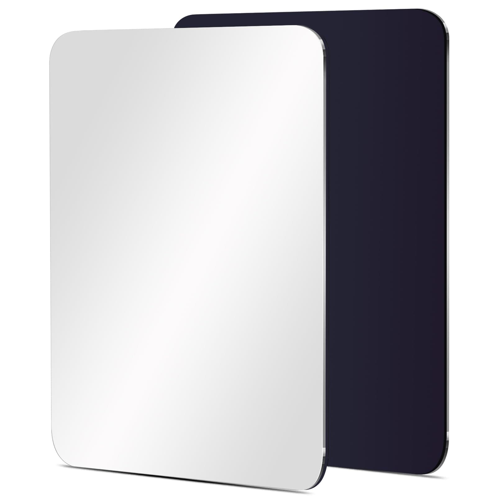 Neehows Magnetic Locker Mirror, 2 Pcs 4.17” x 5.78” Small Real Glass Mirror