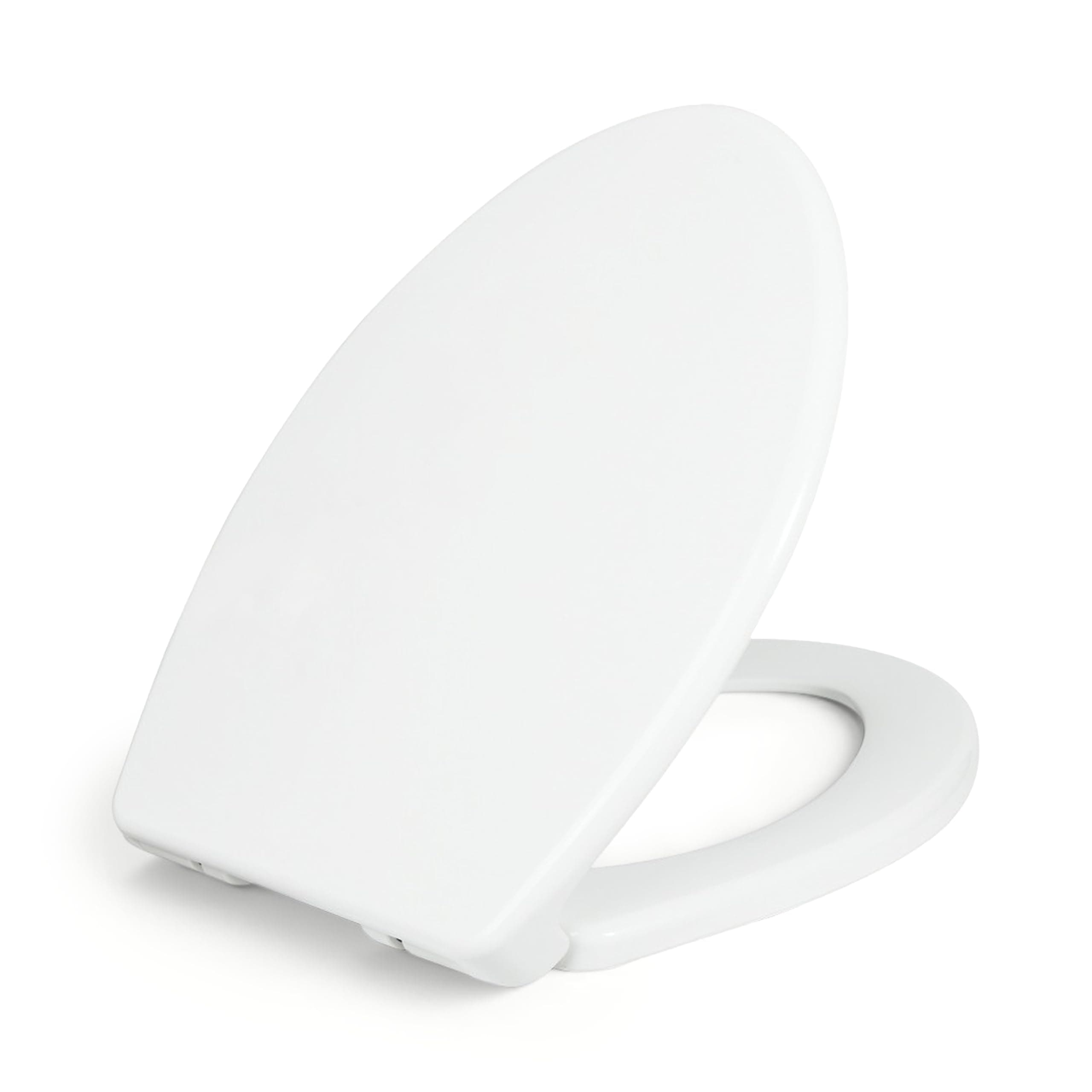 LUXE TS1008E Slow Close Elongated Comfort Fit Toilet Seat, White
