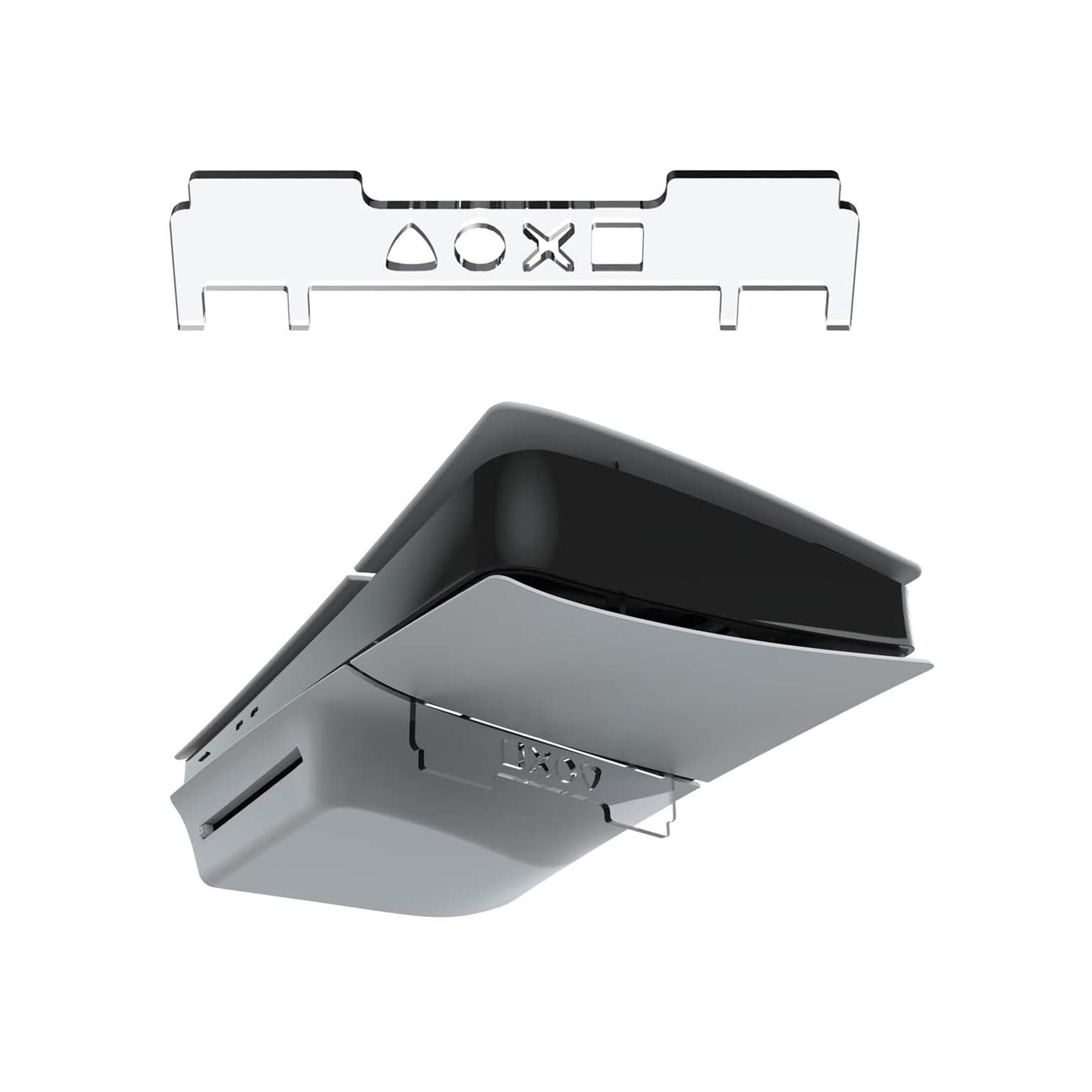 Horizontal Stand for PS5 Slim Console, Acrylic Base Stand Holder Compatible with the PlayStation 5 Slim Digital and Ultra-HD Version