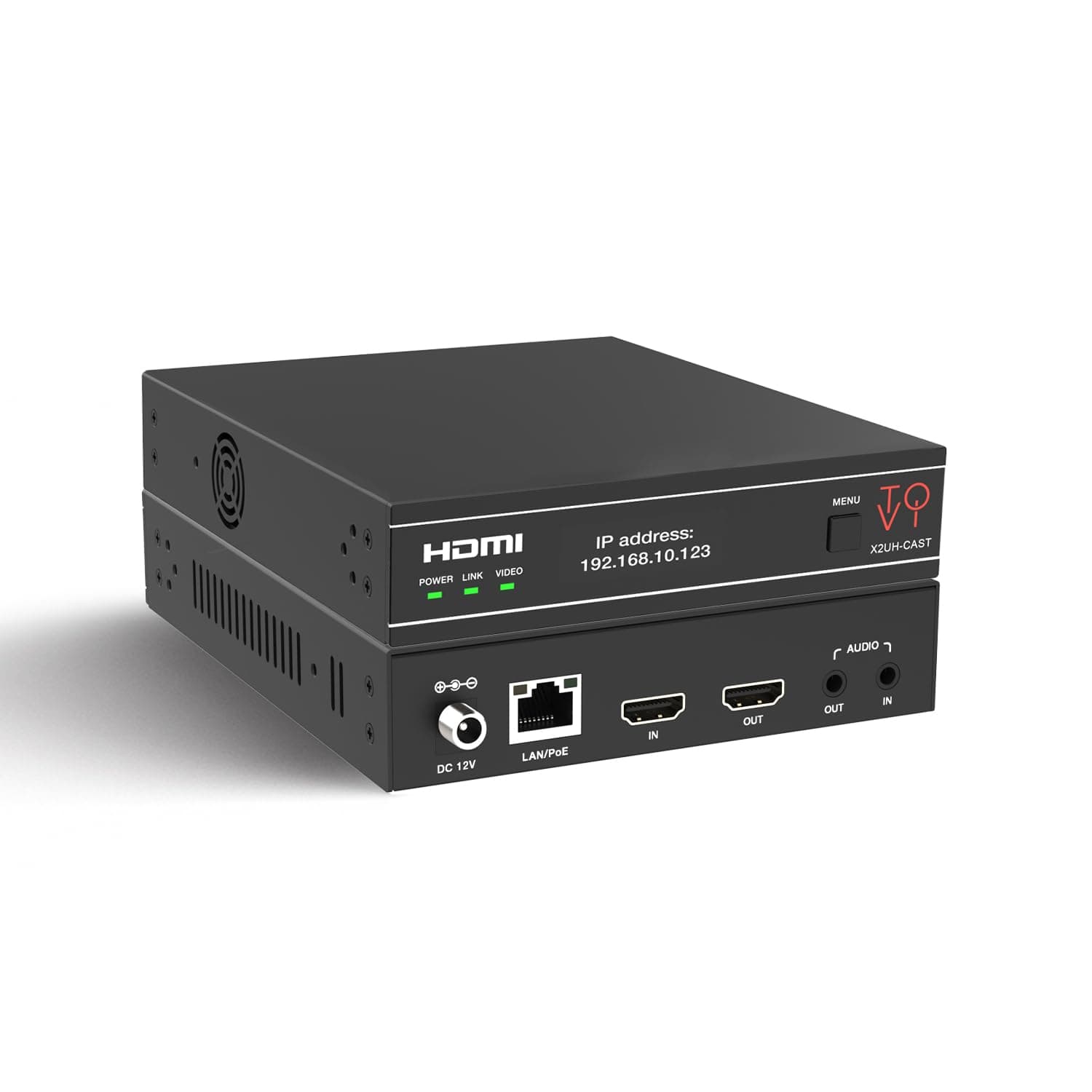 ToVi X2 Series 4K Network Video Streamer AV Over IP Encoder - H.264 H.265 IPTV Livestream with Audio Embed - HDMI Loop Out - Supports Unicast, MultiCast, Audio-Only Stream (X2UH-CAST)