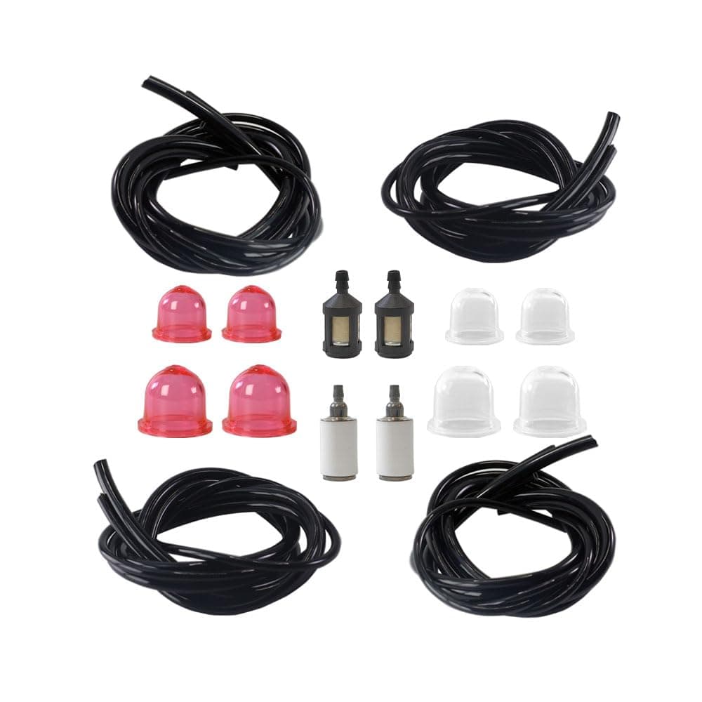 ZHRANXZ Petrol Fuel Line Hose with black 4 SizesFor Common 2 Cycle Small Engine Weedeater Chainsaw Fuel Line(4 feet each) Primer bulb Replacement kit
