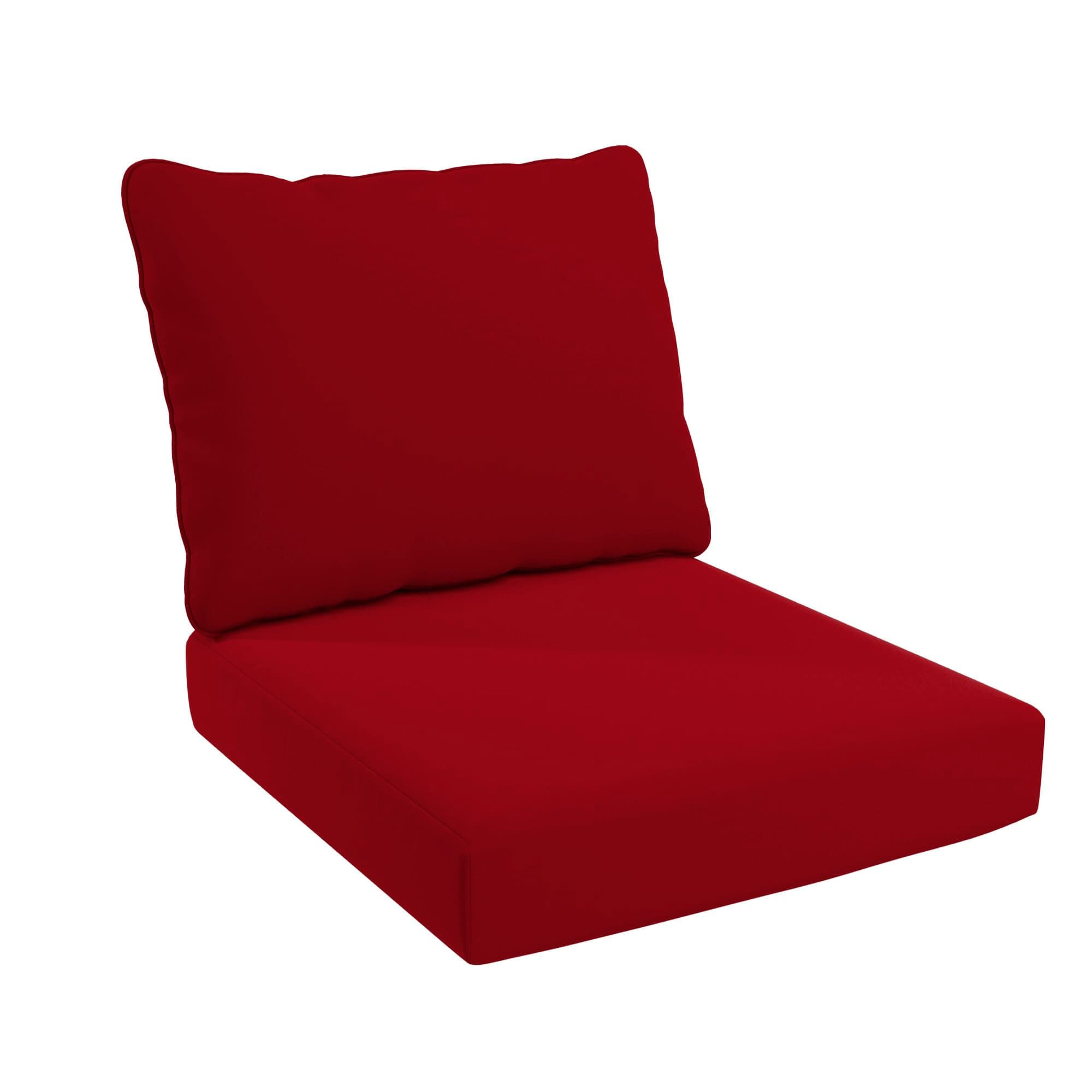California Umbrella Densified Fiber Deep Seat Cushion, Jockey Red