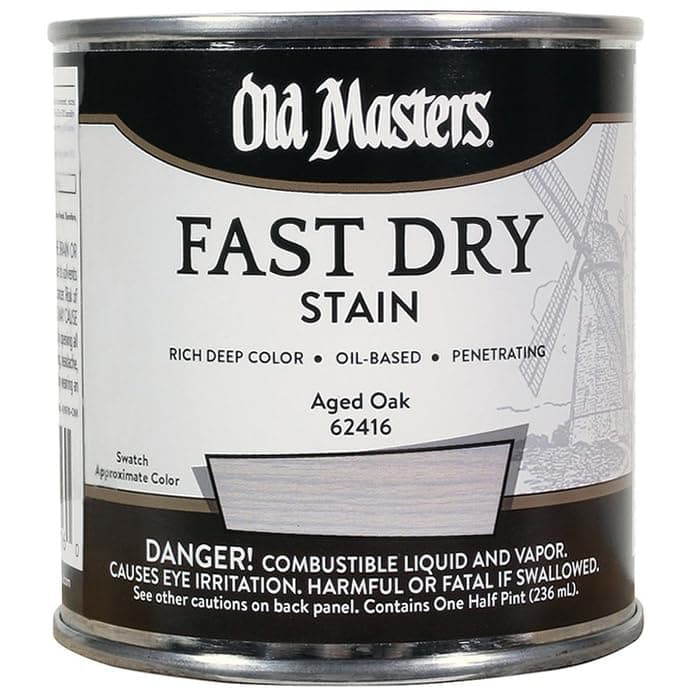 2-Pack of 1/2 pt Old Masters 62416 Aged Oak Fast Dry Stain Interior Oil-Based Wood Stain