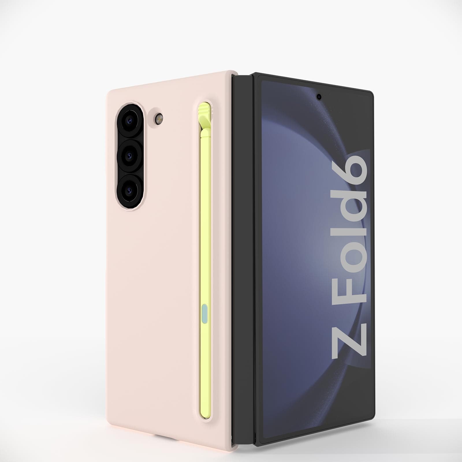 TNRV Z Fold 6 Case with S Pen,Compatible with Samsung Galaxy Z Fold 6 Pink