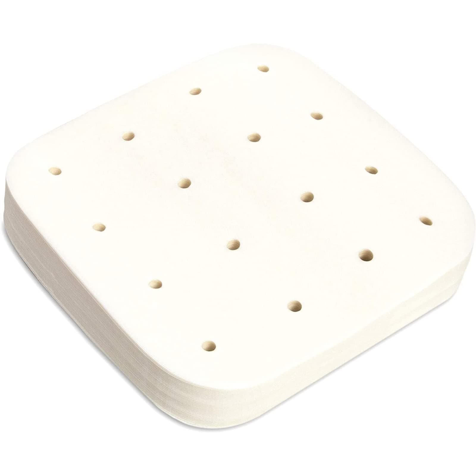 200 Pack Air Fryer Liners, White Parchment Paper Squares (7.5 x 7.5 In)