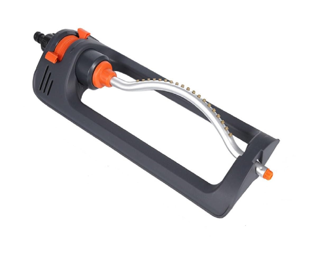 Oscillating Lawn Sprinkler with 19 Hole Brass Nozzles, Covers up to 8-10m, Includes Spray Jet Cleaning Needle