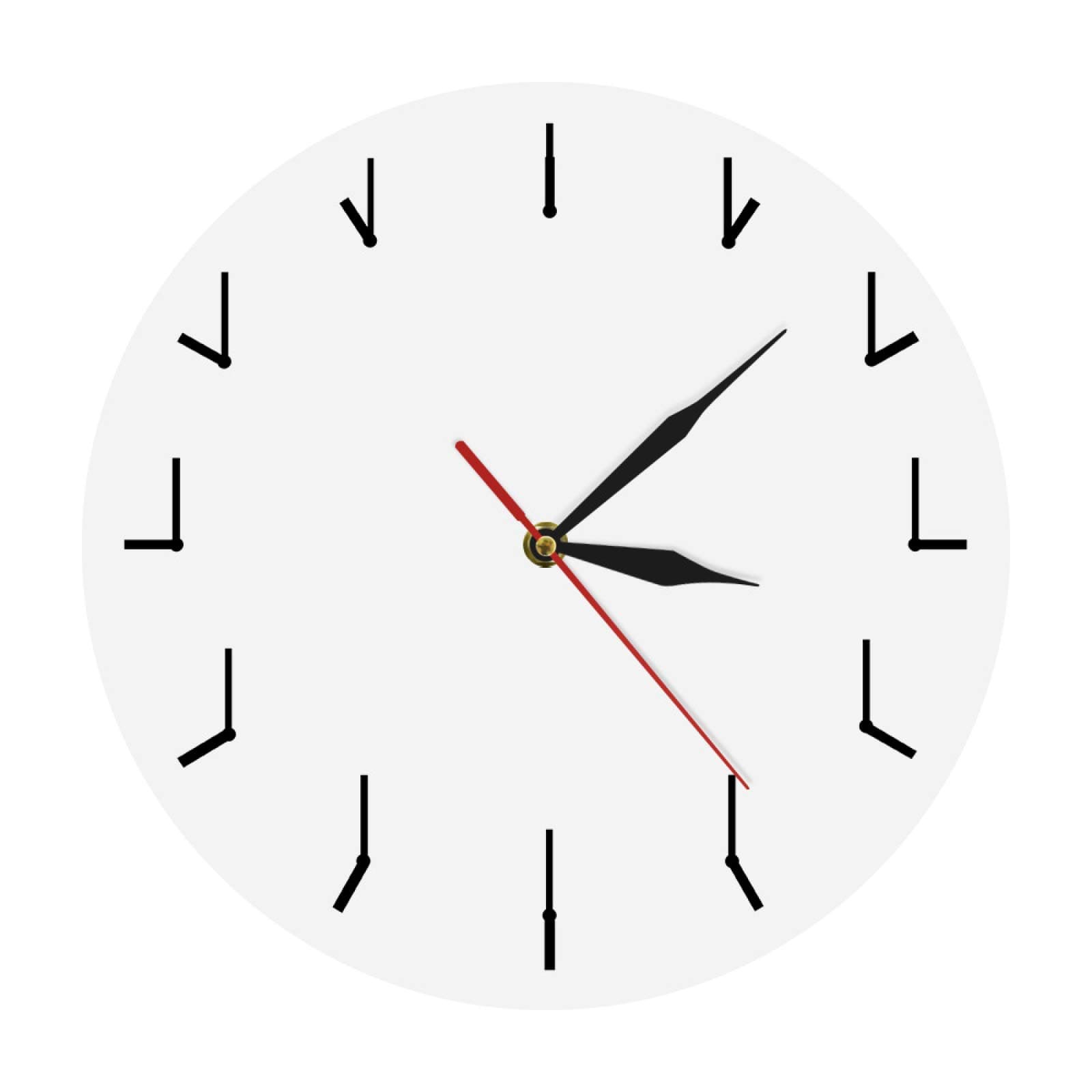 OTKU 30cm Wall Art Print Wall Clock A Simple and Totally Redundant Wall Clock Decorative Wall Watch Clock for Living Room Redundant Clock of Redundancy Abstrct Art for Modern Home Decor