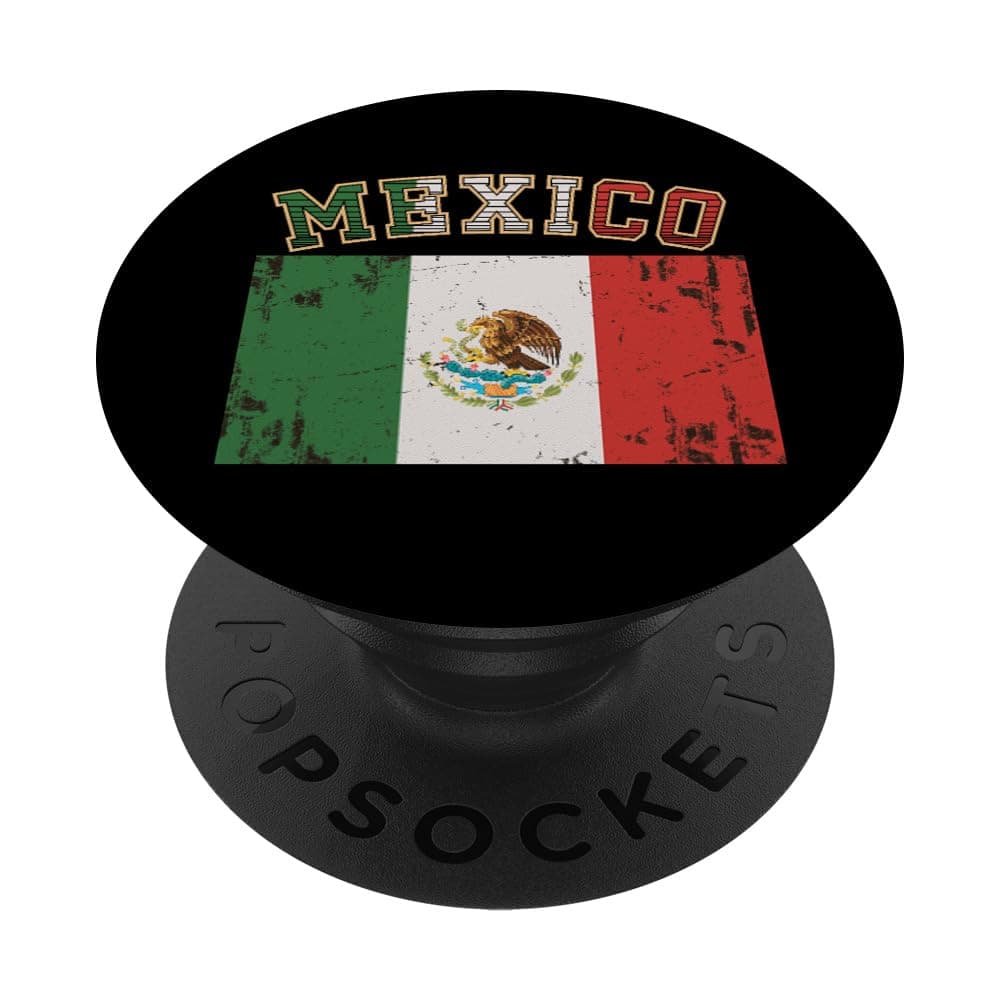 Mexico Mexican Flag Men Women Teens Kids Cool Mexico PopSockets Adhesive PopGrip