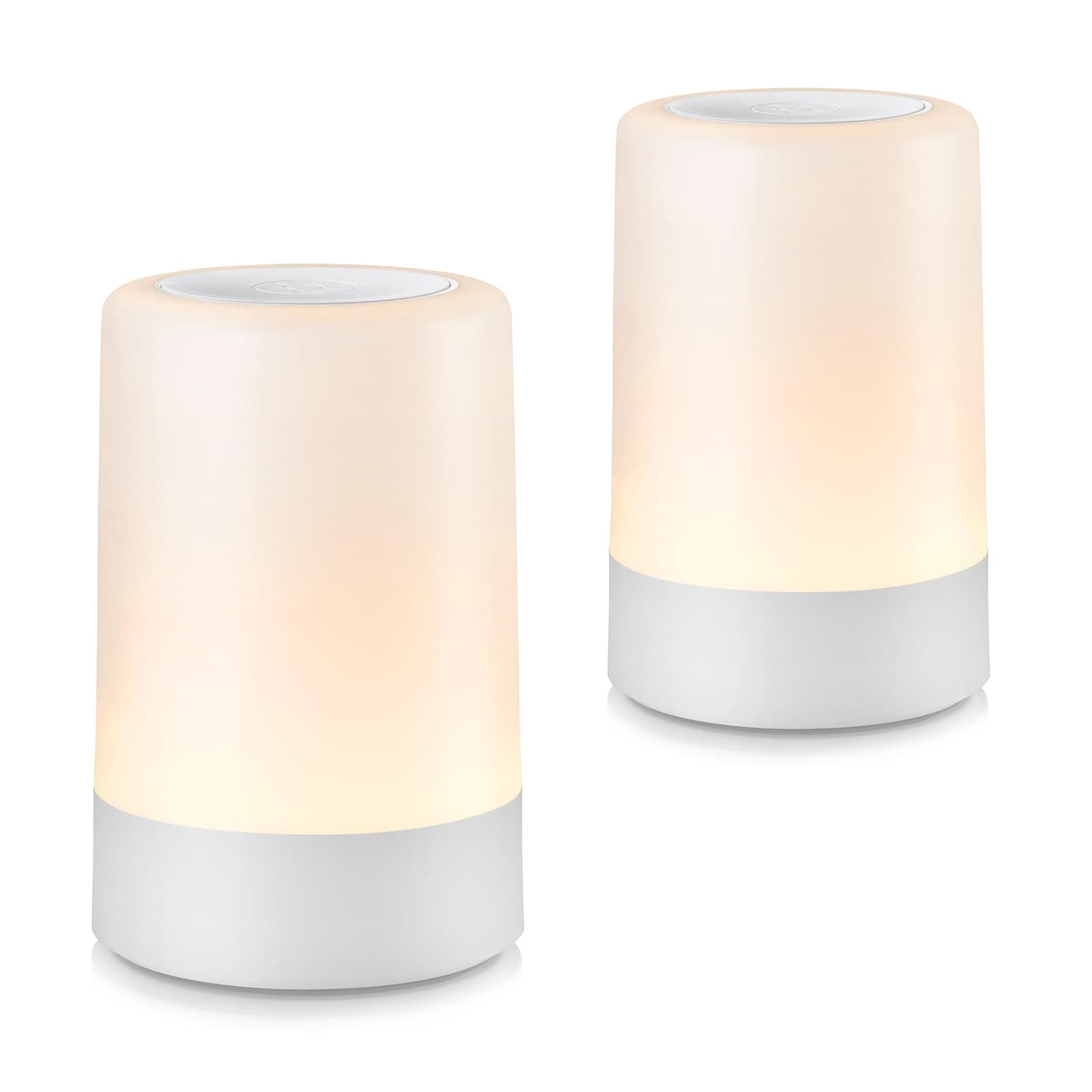 G Keni Baby Night Light, 2 Pack Rechargeable Nursery Night Lights with Touch Control, Dimmable Soft Warm LED Bedside Lamp for Breastfeeding, Diaper Changing, Newborn Sleep Aid