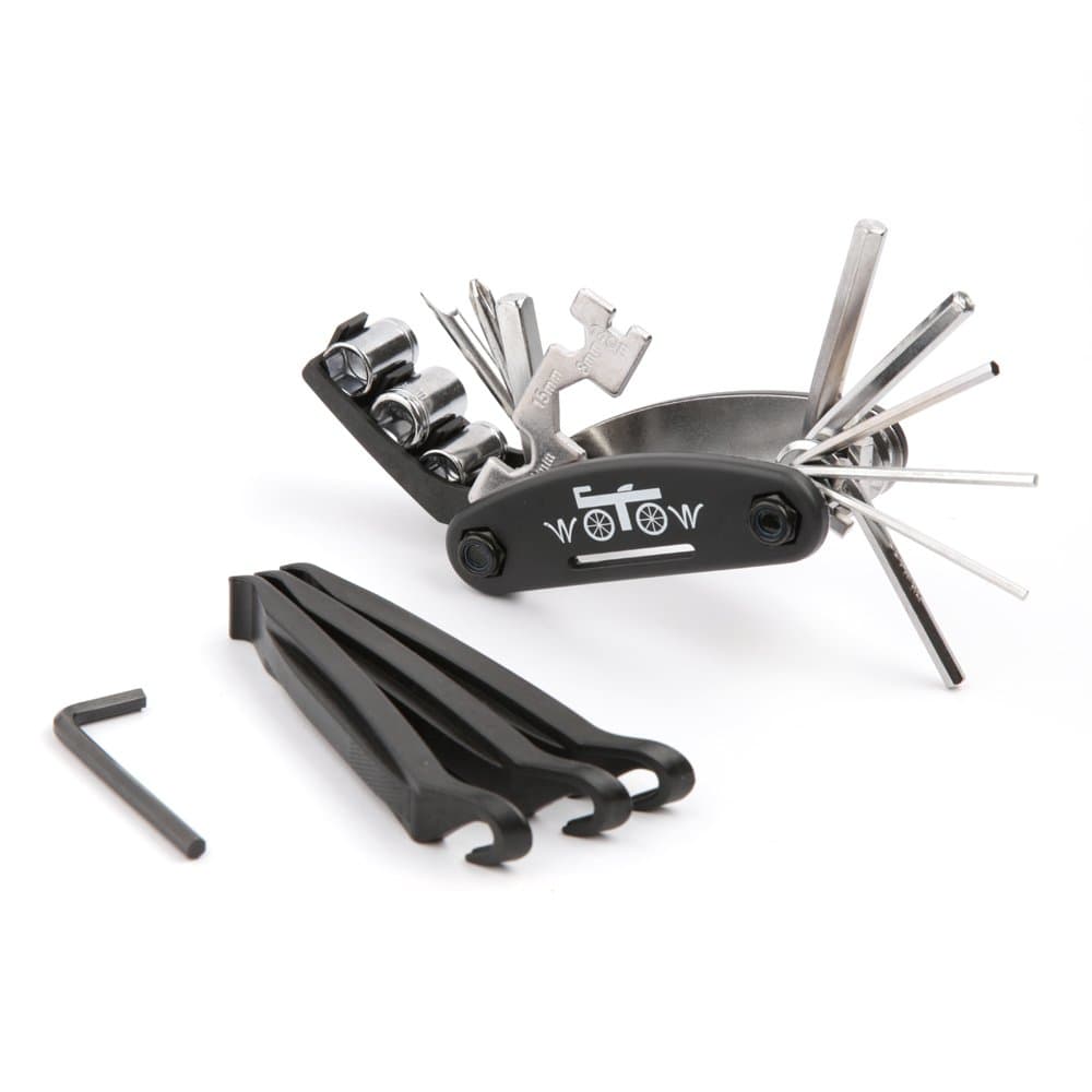 WOTOW 16-in-1 Bike Repair Tool Kit with Tire Levers and Hex Wrenches