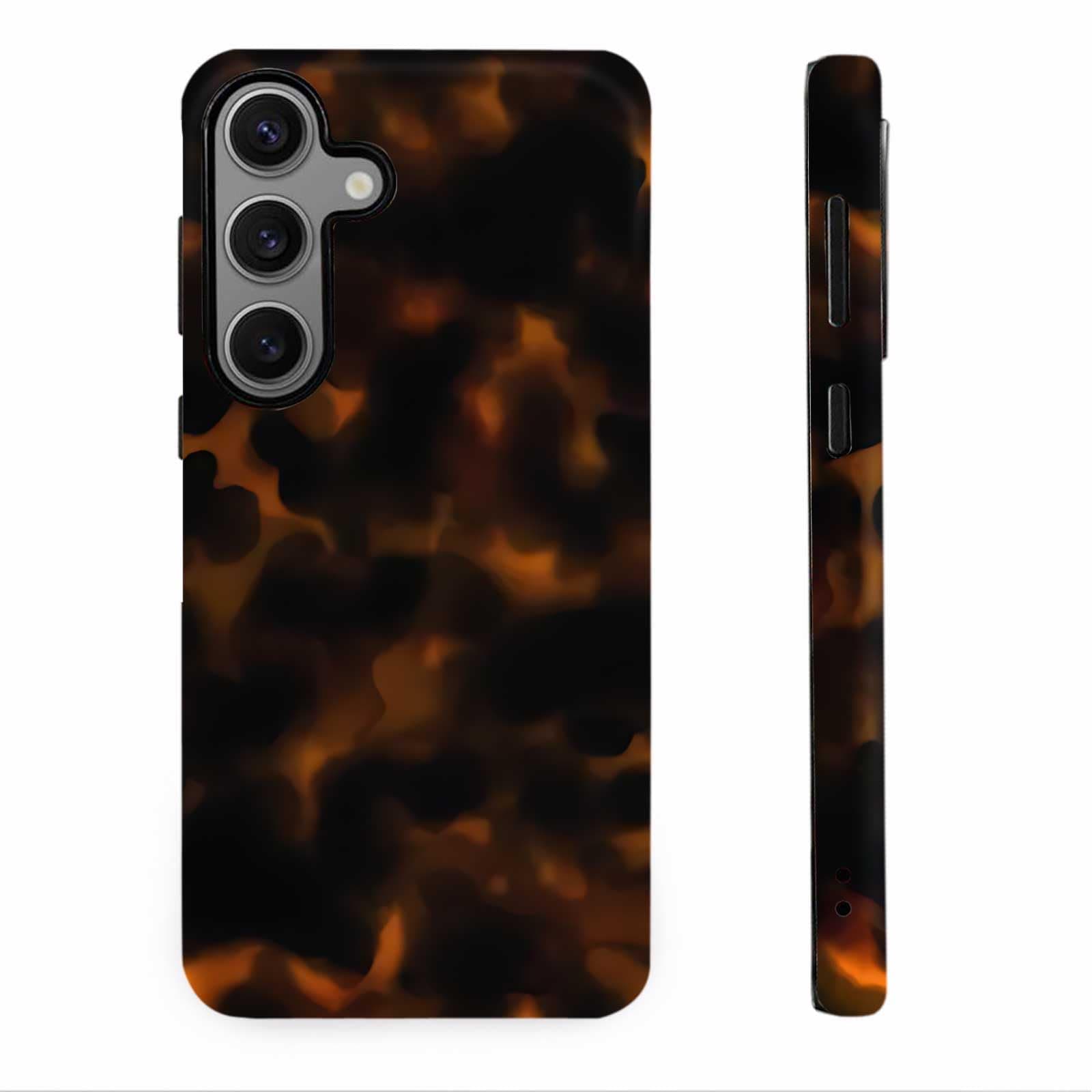 Axuimy Cute Retro Tortoise Shell Trendy Leopard Print Aesthetic Phone Case for Samsung Galaxy A16 5G, Shockproof Soft TPU & Hard PC Hybrid 2-Layer Protective Phone Cover for Women Girls Dark Amber