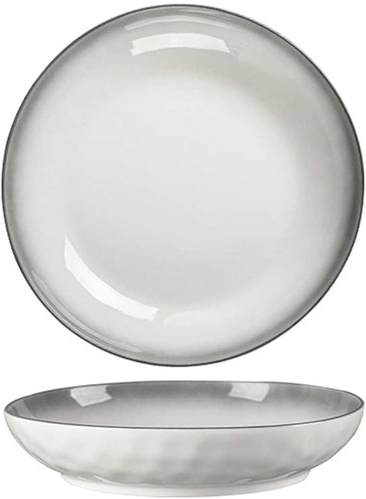 RRMMAN 2pcs Pasta Bowls Set,Cereal Bowls Set,Porcelain Dessert Bowl, Soup Bowls,Dessert Bowls,for Rice,Ice Cream,Soup,Breakfasts,Noodles, Microwave and Dishwasher Safe (Plate)