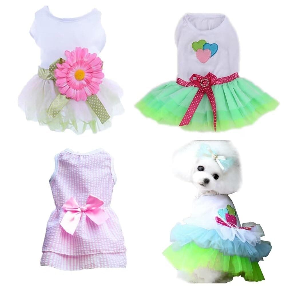 Chihuahua Fancy Dress Clothes for Dog Cats Clothes Puppy Dresses for Small Medium Dogs Wedding Fashion Doggie Winter Dresses