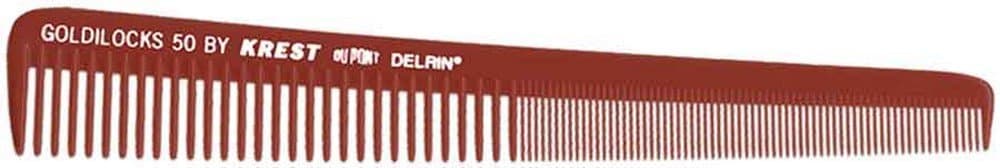 Krest Goldilocks 7.5" Burgundy Tapering Barber Comb - 12 ct