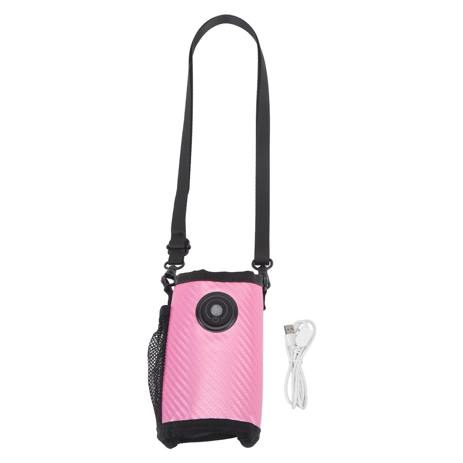evhooe Milk Bottle Warmer Bag Digital Display Constant Temperature Adjustable Temperature Baby Bottle Warmer for Home Car (Rose Red)