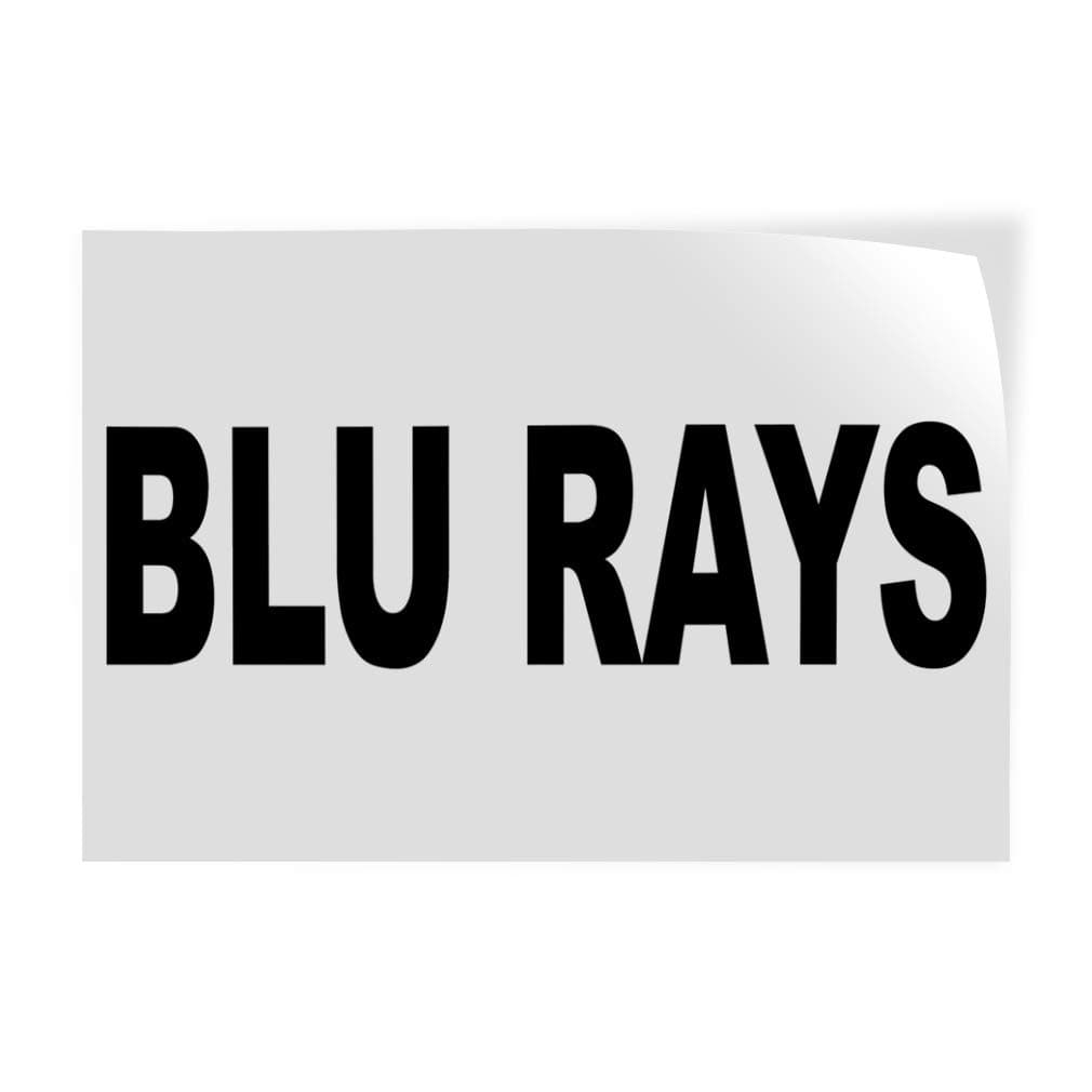 Decal Stickers Multiple Sizes Blu Rays Black Industrial Vinyl Safety Sign Label Lifestyle 7x5Inches