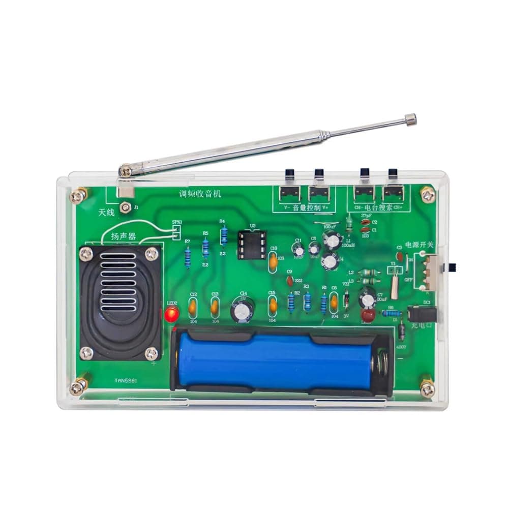 Lhnjimrsy DIY FM Radio Kit Electronic Production DIY Students Welding Practice Assembly Teaching Training Circuit Board Parts