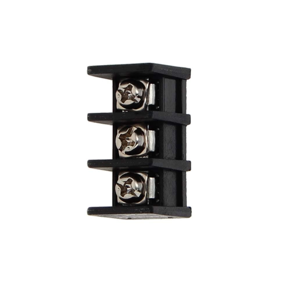 Heyiarbeit 10Pcs 3Pin 8.25mm Pitch 300V 25A PCB Mount Screw Terminal Block Connector Black MG35C-8.25