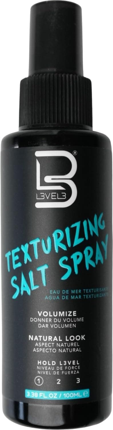 L3 Level 3 Sea Salt Texturizing Spray - Creates Beachy Waves and Texture - Casual Hair Finish