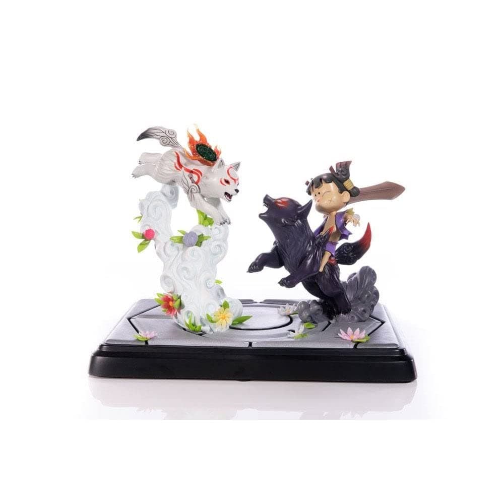 First4Figures Okamiden Statuette Chibiterasu vs. Dark Chibiterasu & Possessed Kuni 33 cm