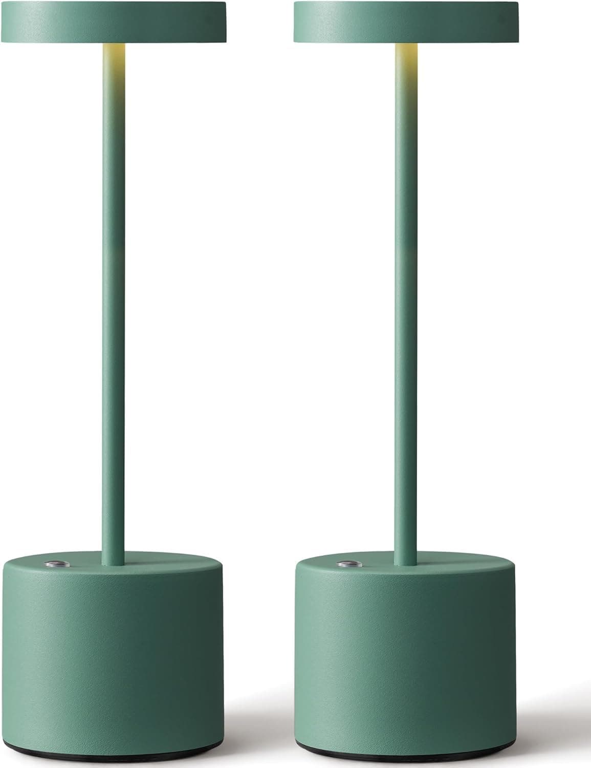 Ophouliy Cordless Table Lamps Rechargeable 2 Pack, 5000mAh Battery Operated LED Touch Lamps, IP54 Waterproof Portable Wireless Table Lights for Outdoor Patio Bar Restaurants Bedroom Bedside (Green)