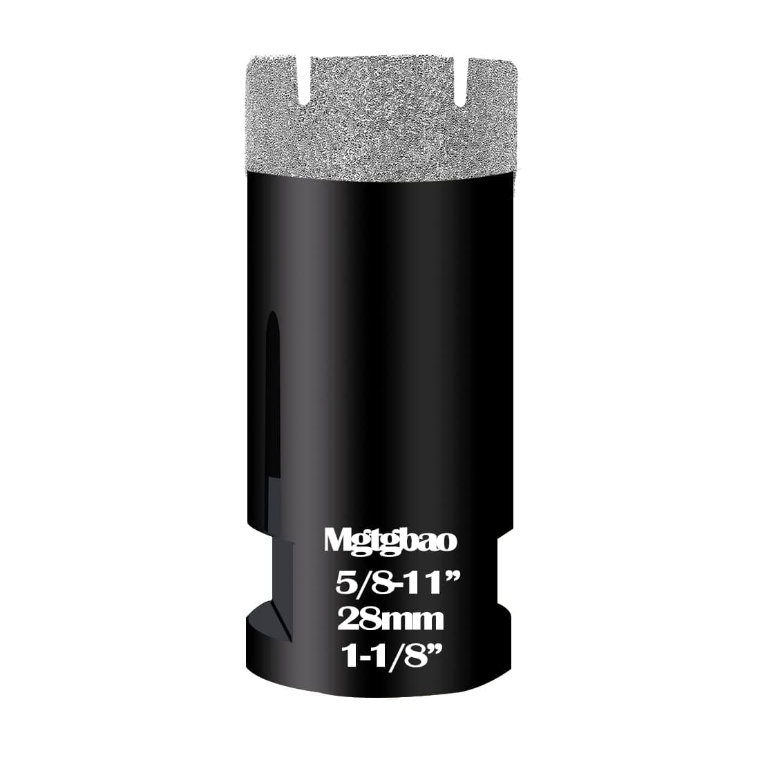 Mgtgbao 1-1/8" (28mm) Dry Diamond Core Drill Bits, Vacuum Brazed Diamond Hole Saw Kit for Porcelain Ceramic Tile Granite Marble Stone Brick Glass with 5/8-11 Thread