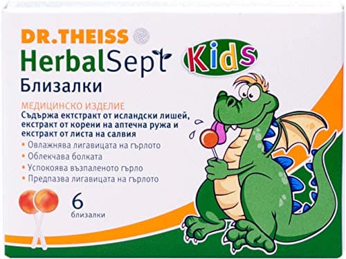 Dr. Theiss Herbal Sept Kids-6 Lollipops for Children,