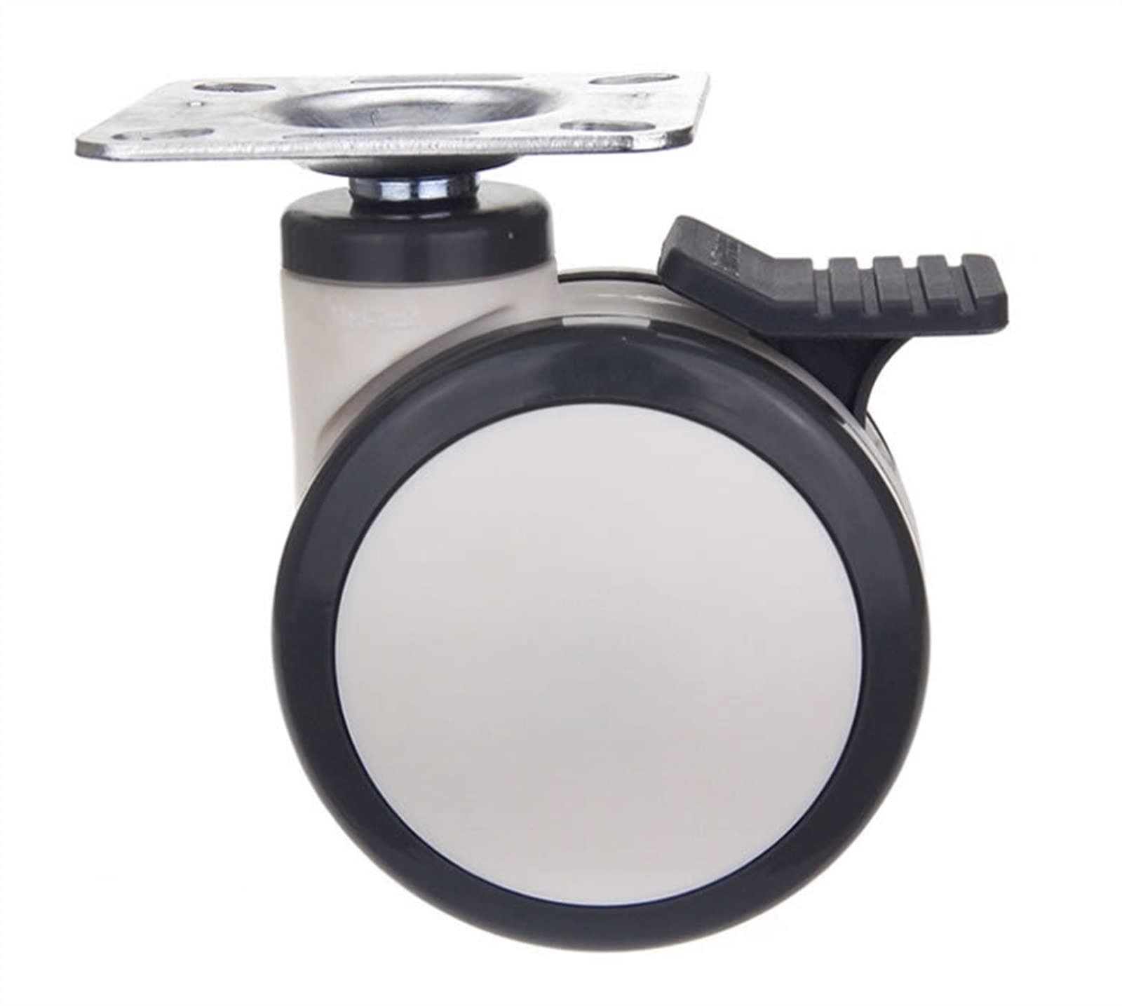 4 Inch Casters Wheels with Bearing Load Flat Panel Installation Mute Wearable 2Pcs(No Brake)