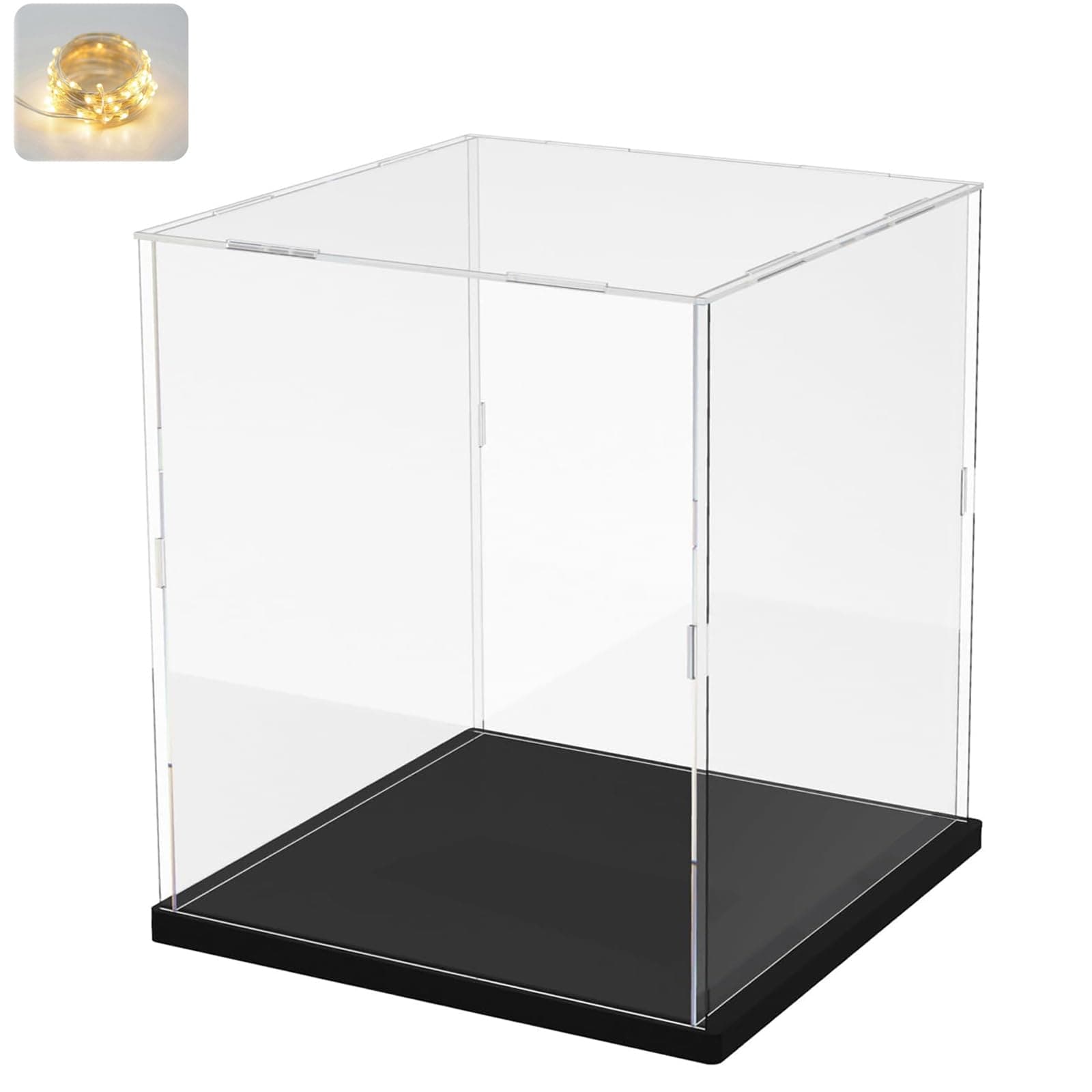 Thickened Clear Acrylic Display Stand Assemble Transparent Box Storage Protection Showcase for Action Minifigure Collectibles Lego Toys 15x15x20cm