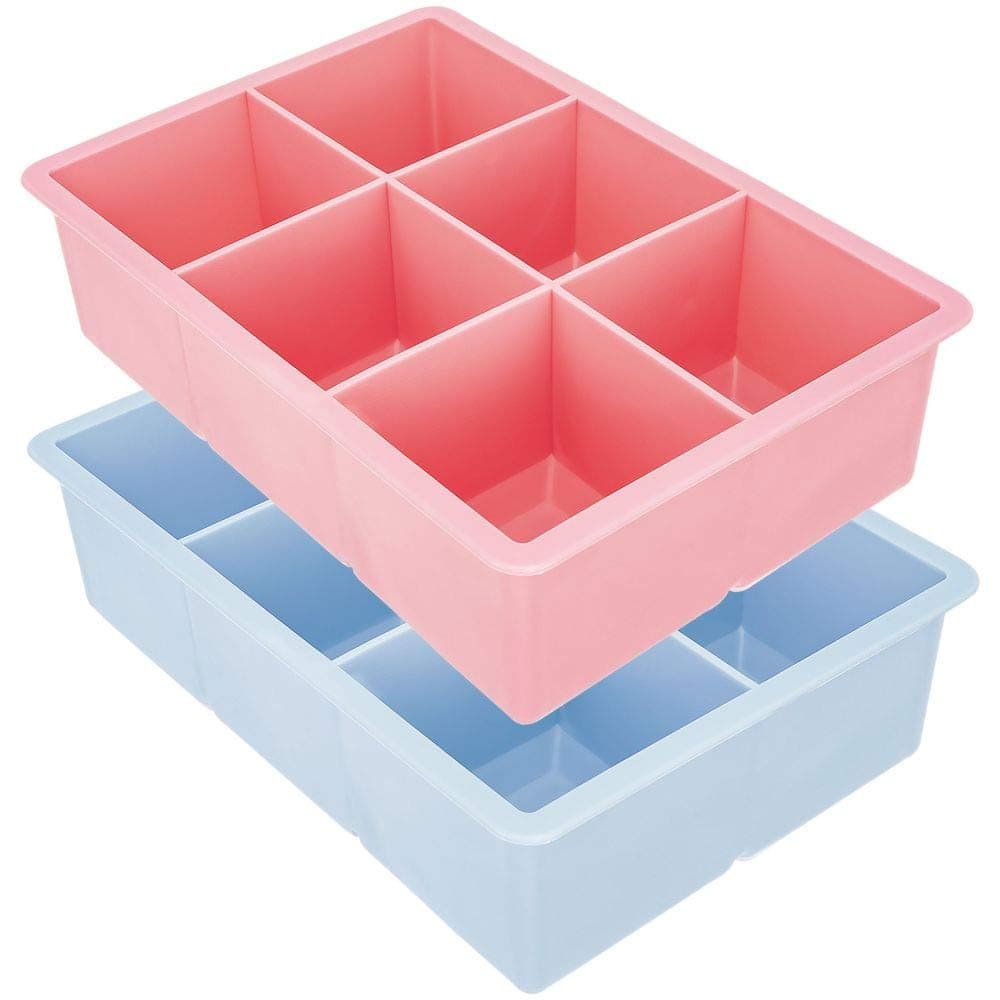 Southern Homewares SH-10276 Square Ice Cube Tray, Set of 2, Pink Blue, One Size, Multicolored