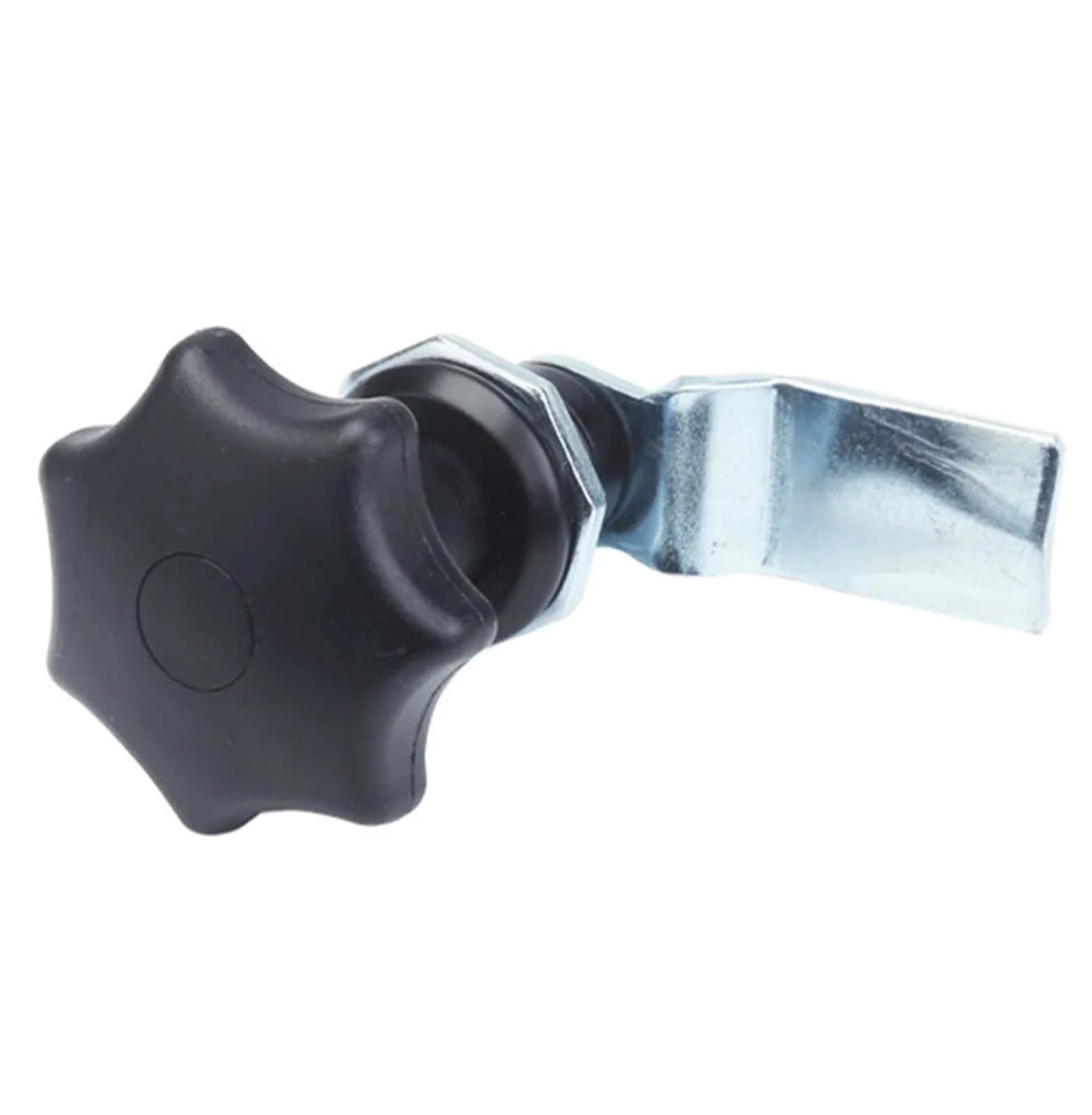 Black Shengjiu Plastic Handle LockMS714-1 Plum Blossom Handle Lock Electric Cabinet Box Tongue Iron Cabinet Door Lock 1Pcs