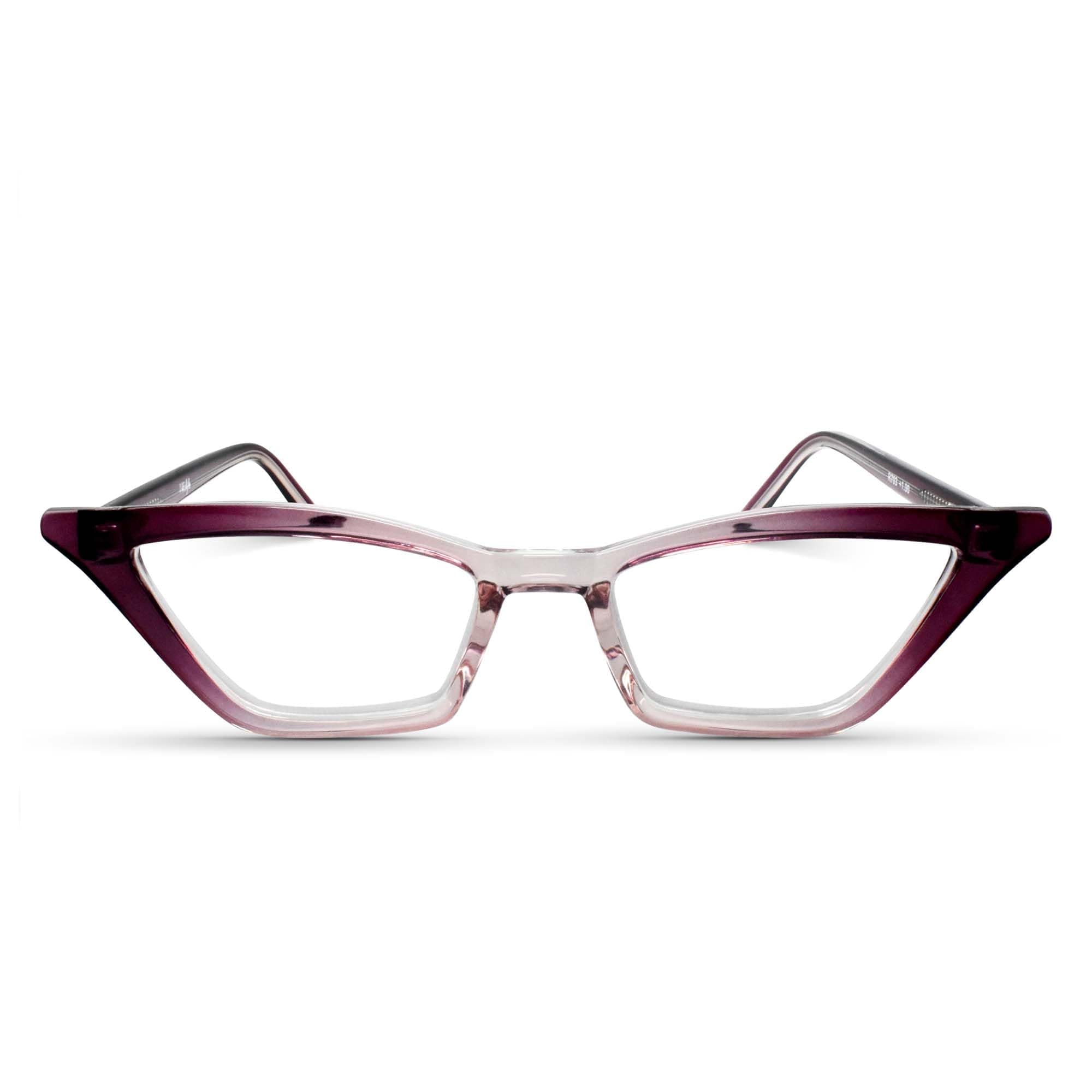 2SeeLife Premium Cat Eye Reading Glasses for Women – Narrow-Medium Fit, Sturdy Frame, Spring Hinges, Stylish Funky Readers, Purple, +2.00