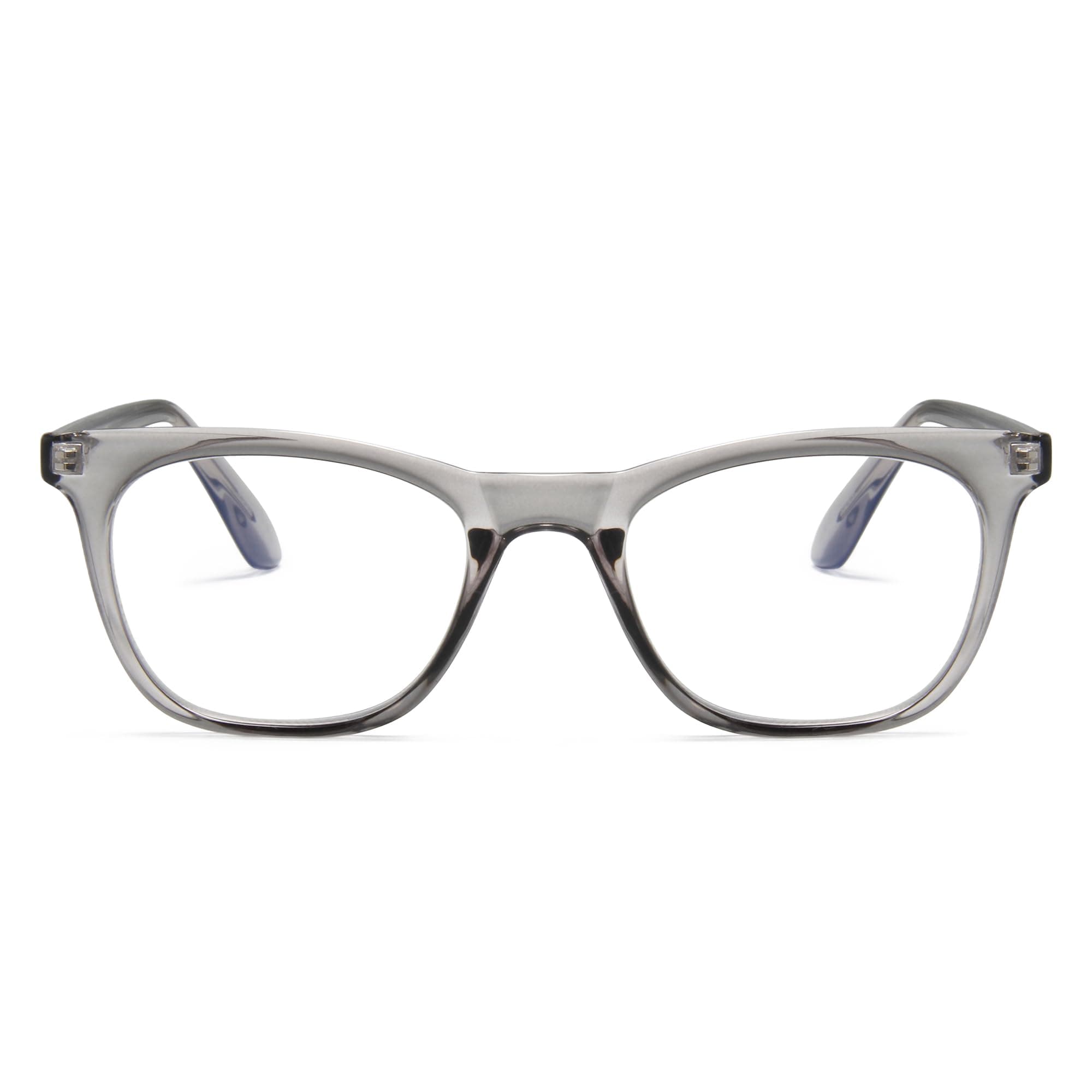 2SeeLife Blue Light Reading Glasses for Men & Women – Small-Medium Fit, Sturdy Frame, Spring Hinges, Premium Readers, Gray, +2.50