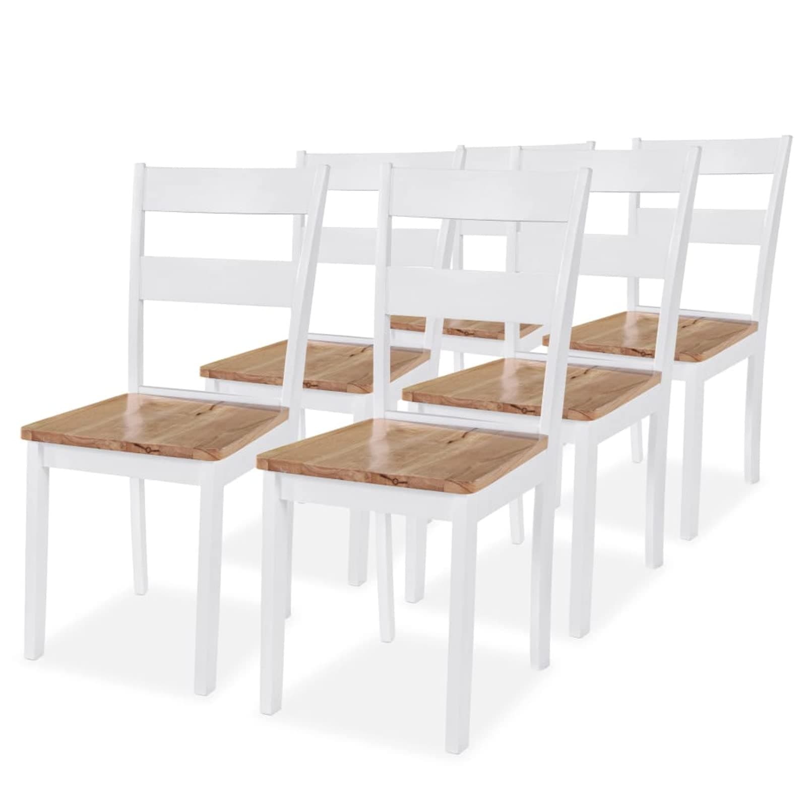 Dining for Mid Century Modern Dining Room Living Room Bedroom Kitchen & Lounge,Dining s 6 pcs White Solid Rubber Wood