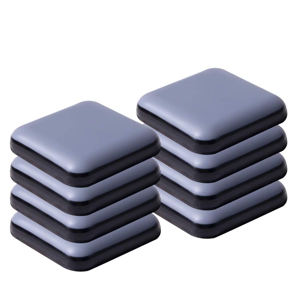 Furniture Sliders for Carpet and Hardwood Floors Adhesive Furniture Glides Self-Stick Furniture Sliders Pads (8, square30mm)