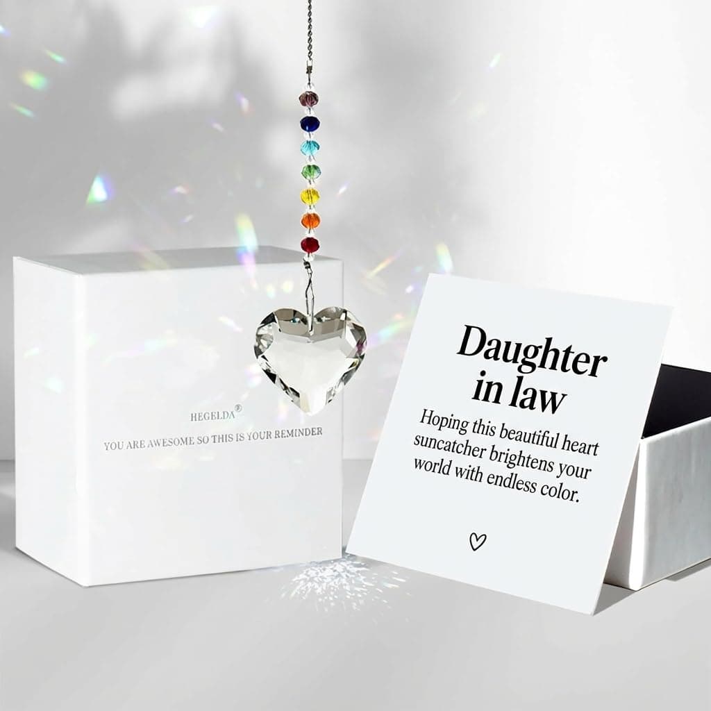 Hegelda Daughter in Law Gifts Crystal Suncatcher Christmas Ornaments