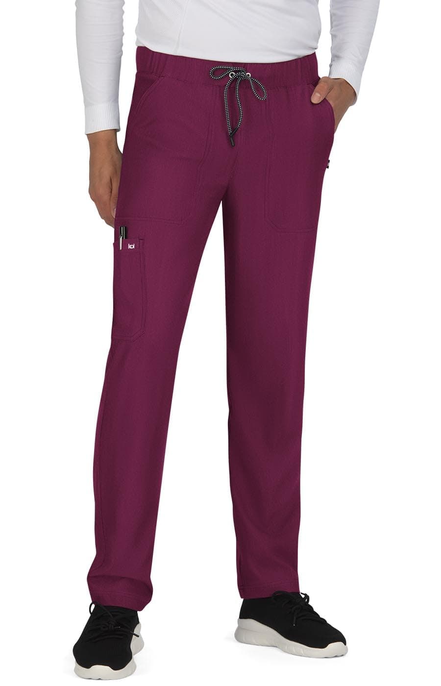 KOI Next Gen Men's Make it Happen Scrub Pant, Wine, Small