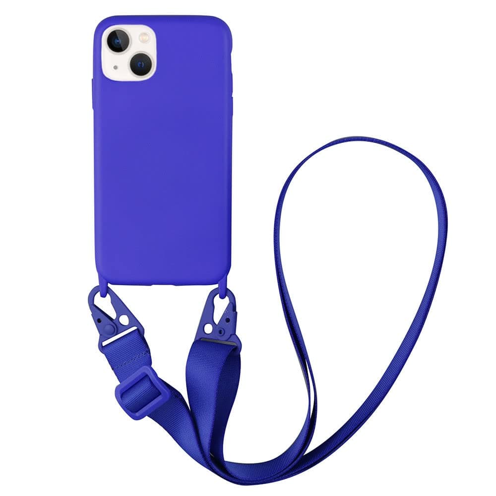 CQUUKOI Compatible with iPhone 11,Crossbody Phone Case with Lanyard Cute Soft Silicone Case with Adjustable Shoulder Strap Shockproof Protector Compatible with Women Girls Diamond Blue